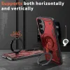 Coque arrière Phonesta MagLock Armor anneau et MagSafe pour Samsung Galaxy S24 FE - Rouge 1