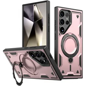 Coque arrière Phonesta MagLock Armor anneau et MagSafe pour Samsung Galaxy S24 Ultra - Or rose