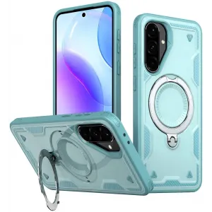 Coque arrière Phonesta MagLock Armor anneau et MagSafe pour Samsung Galaxy A36/A56 - Bleu clair