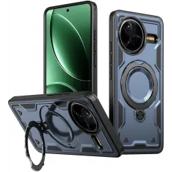 Coque arrière Phonesta MagLock Armor anneau et MagSafe pour Xiaomi Poco F7 Pro/F7 Ultra - Bleu foncé