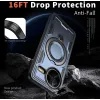 Coque arrière Phonesta MagLock Armor anneau et MagSafe pour Xiaomi Poco F7 Pro/F7 Ultra - Bleu foncé 3