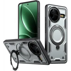 Coque arrière Phonesta MagLock Armor anneau et MagSafe pour Xiaomi Poco F7 Pro/F7 Ultra - Gris