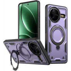 Coque arrière Phonesta MagLock Armor anneau et MagSafe pour Xiaomi Poco F7 Pro/F7 Ultra - Violet