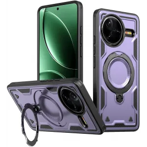 Coque arrière Phonesta MagLock Armor anneau et MagSafe pour Xiaomi Poco F7 Pro/F7 Ultra - Violet