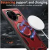 Coque arrière Phonesta MagLock Armor anneau et MagSafe pour Xiaomi Poco F7 Pro/F7 Ultra - Rouge 2