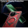 Coque arrière Phonesta MagLock Armor anneau et MagSafe pour Xiaomi Poco F7 Pro/F7 Ultra - Rouge 5