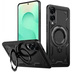 Coque arrière Phonesta MagLock Armor anneau et MagSafe pour Samsung Galaxy S25 Edge - Noir