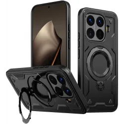 Coque arrière Phonesta MagLock Armor anneau et MagSafe pour Xiaomi 15T Pro - Noir