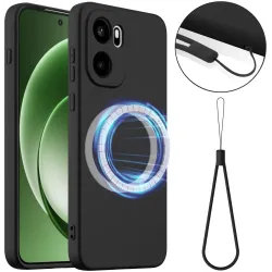 Coque arrière en silicone Phonesta Royale Liquid avec MagSafe pour OnePlus 15R - Noir