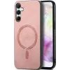 Coque arrière Phonesta Retro Vegan Leather MagSafe pour Samsung Galaxy A35 - Rose 0