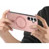 Coque arrière Phonesta Retro Vegan Leather MagSafe pour Samsung Galaxy A35 - Rose 1