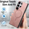 Coque arrière Phonesta Retro Vegan Leather MagSafe pour Samsung Galaxy A35 - Rose 6