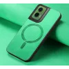 Coque arrière Phonesta Retro Vegan Leather MagSafe pour Motorola Moto G35 - Vert 4