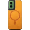 Coque arrière Phonesta Retro Vegan Leather MagSafe pour Motorola Moto G35 - Orange 2