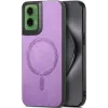 Coque arrière Phonesta Retro Vegan Leather MagSafe pour Motorola Moto G35 - Violet