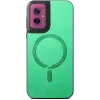 Coque arrière Phonesta Retro Vegan Leather MagSafe pour Motorola Moto G55 - Vert 2