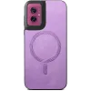 Coque arrière Phonesta Retro Vegan Leather MagSafe pour Motorola Moto G55 - Violet 2