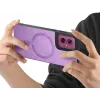 Coque arrière Phonesta Retro Vegan Leather MagSafe pour Motorola Moto G55 - Violet 3
