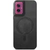 Coque arrière Phonesta Retro Vegan Leather MagSafe pour Motorola Moto G55 - Noir 2