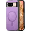 Coque arrière Phonesta Retro Vegan Leather MagSafe pour Google Pixel 9 / 9 Pro - Violet 0