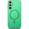 Coque arrière Phonesta Retro Vegan Leather MagSafe pour Samsung Galaxy S25/S24 - Vert