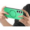 Coque arrière Phonesta Retro Vegan Leather MagSafe pour Samsung Galaxy S25/S24 - Vert 3