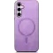 Coque arrière Phonesta Retro Vegan Leather MagSafe pour Samsung Galaxy S25/S24 - Violet