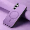 Coque arrière Phonesta Retro Vegan Leather MagSafe pour Samsung Galaxy S25/S24 - Violet 4
