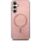 Coque arrière Phonesta Retro Vegan Leather MagSafe pour Samsung Galaxy S25 Plus/S24 Plus - Rose