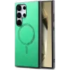 Coque arrière Phonesta Retro Vegan Leather MagSafe pour Samsung Galaxy S25 Ultra - Vert