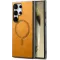 Coque arrière Phonesta Retro Vegan Leather MagSafe pour Samsung Galaxy S25 Ultra - Orange