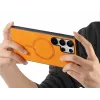 Coque arrière Phonesta Retro Vegan Leather MagSafe pour Samsung Galaxy S25 Ultra - Orange 9