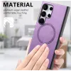 Coque arrière Phonesta Retro Vegan Leather MagSafe pour Samsung Galaxy S25 Ultra - Violet 12