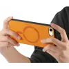 Coque arrière Phonesta Retro Vegan Leather MagSafe pour Apple iPhone 17e/16e - Orange 2