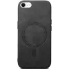 Coque arrière Phonesta Retro Vegan Leather MagSafe pour Apple iPhone 17e/16e - Noir 1