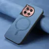 Coque arrière Phonesta Retro Vegan Leather MagSafe pour OnePlus 12R - Bleu 4