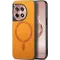 Coque arrière Phonesta Retro Vegan Leather MagSafe pour OnePlus 12R - Orange