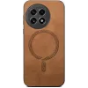 Coque arrière Phonesta Retro Vegan Leather MagSafe pour OnePlus 13 - Marron 2