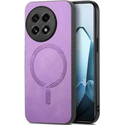 Coque arrière Phonesta Retro Vegan Leather MagSafe pour OnePlus 13 - Violet