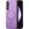 Coque arrière Phonesta Retro Vegan Leather MagSafe pour Samsung Galaxy S24 FE - Violet
