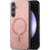 Coque arrière Phonesta Retro Vegan Leather MagSafe pour Samsung Galaxy S24 FE - Rose