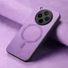 Coque arrière Phonesta Retro Vegan Leather MagSafe pour Oppo Find X8 Pro - Violet 4