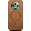 Coque arrière Phonesta Retro Vegan Leather MagSafe pour Oppo Reno12 F/Reno12 FS - Marron 2