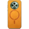 Coque arrière Phonesta Retro Vegan Leather MagSafe pour Oppo Reno12 F/Reno12 FS - Orange 2