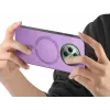 Coque arrière Phonesta Retro Vegan Leather MagSafe pour Oppo Reno12 F/Reno12 FS - Violet 3