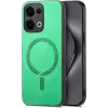 Coque arrière Phonesta Retro Vegan Leather MagSafe pour Oppo Reno13 - Vert