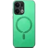 Coque arrière Phonesta Retro Vegan Leather MagSafe pour Oppo Reno13 Pro - Vert 2
