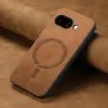 Coque arrière Phonesta Retro Vegan Leather MagSafe pour Google Pixel 9a - Marron 4