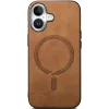 Coque arrière Phonesta Retro Vegan Leather MagSafe pour Apple iPhone 16 - Marron 3