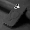 Coque arrière Phonesta Retro Vegan Leather MagSafe pour Apple iPhone 16 - Noir 2